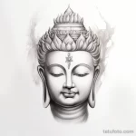 Photo realistic tattoo sketch of a serene Buddha fac edea d ab acc edd 16.11.2023 tatufoto.com 180