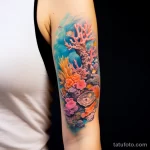 Photo realistic tattoo sketch of a vibrant coral ree dad ef b b baeed _1_2_3 16.11.2023 tatufoto.com 198