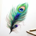 Photo realistic tattoo sketch of a vibrant peacock f afbda d efceaa 16.11.2023 tatufoto.com 199