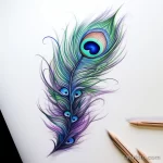 Photo realistic tattoo sketch of a vibrant peacock f afbda d efceaa _1_2_3 16.11.2023 tatufoto.com 202