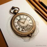 Photo realistic tattoo sketch of a vintage pocket wa ada dc c abe bffcdf _1_2 16.11.2023 tatufoto.com 213