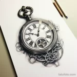 Photo realistic tattoo sketch of a vintage pocket wa ada dc c abe bffcdf _1_2_3 16.11.2023 tatufoto.com 214