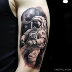 Photo realistic tattoo sketch of an astronaut in spa bbd d b aa becefd _1_2_3 16.11.2023 tatufoto.com 230