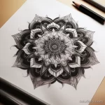 Photo realistic tattoo sketch of an intricate mandal dd d aa bfeeb _1 16.11.2023 tatufoto.com 232