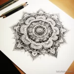 Photo realistic tattoo sketch of an intricate mandal dd d aa bfeeb _1_2 16.11.2023 tatufoto.com 233