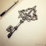 Photo realistic tattoo sketch of an old fashioned ke beed f bcacb _1_2_3 16.11.2023 tatufoto.com 238