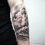Photo realistic tattoo sketch of an old lighthouse 16.11.2023 tatufoto.com 239