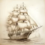 Photo realistic tattoo sketch of an old sailing ship c ebe aa bca 16.11.2023 tatufoto.com 243