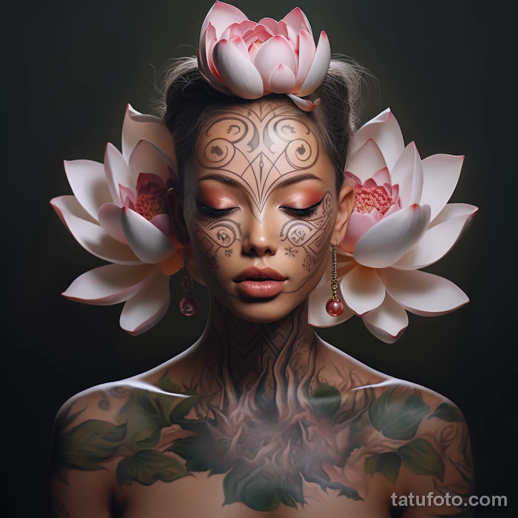 Photorealistic depiction of a woman with a face tatt edeb eea ab ba _1 251123 tatufoto.com