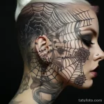 Photorealistic view of a woman with a face tattoo of abec bb c aa acad _1 251123 tatufoto.com