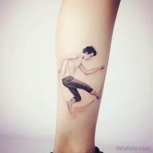 Realistic figure skating jump tattoo on a figure ee d d cafbdc 171123 tatufoto.com