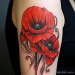 Red poppy idea of tattoos about HIV stylize v aee c d add acdae 231123 tatufoto.com