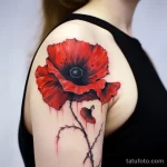 Red poppy idea of tattoos about HIV stylize v aee c d add acdae _1 231123 tatufoto.com