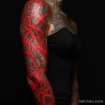 Red tape the idea of tattoos about HIV stylize bcd f ae ad abeb _1_2 231123 tatufoto.com