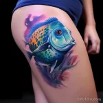 Surgeonfish tattoo on the body of a beautiful woman addc a a dbee 221123 tatufoto.com