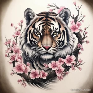 Tattoo idea A regal Bengal tiger in a Japanese irezu af a c dcffb 221123 tatufoto.com