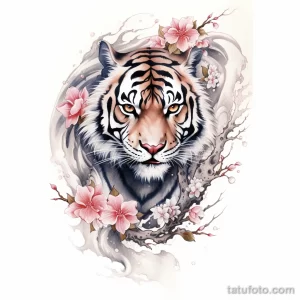 Tattoo idea A regal Bengal tiger in a Japanese irezu af a c dcffb _1 221123 tatufoto.com