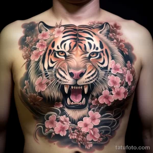 Tattoo idea A regal Bengal tiger in a Japanese irezu bd d fec befe cfc _1 221123 tatufoto.com