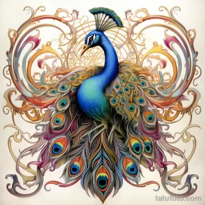 Tattoo idea A regal peacock with vibrant feathers an bf da cd fe 221123 tatufoto.com