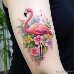 Tattoo idea A whimsical flamingo with tropical flowe ff bb ee a eccafb _1_2_3 221123 tatufoto.com