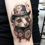 Tattoo inspiration A detailed tattoo of a playful fe eae d e b cd _1_2 221123 tatufoto.com