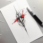 The needle from the syringe is a beautiful sketch fo baa b d be fcf _1_2_3 231123 tatufoto.com