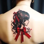 The silhouette of a person with a red ribbon is a be afb f abbbeabf _1 231123 tatufoto.com