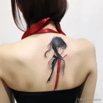 The silhouette of a person with a red ribbon is a be ba edb bf aeee 231123 tatufoto.com