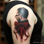 The silhouette of a person with a red ribbon is a re e c a b bbecf _1 231123 tatufoto.com