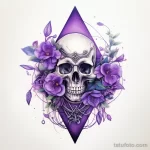 Violet triangle Realistic drawing of a tattoo on the cb ff bb dbd _1_2_3 231123 tatufoto.com