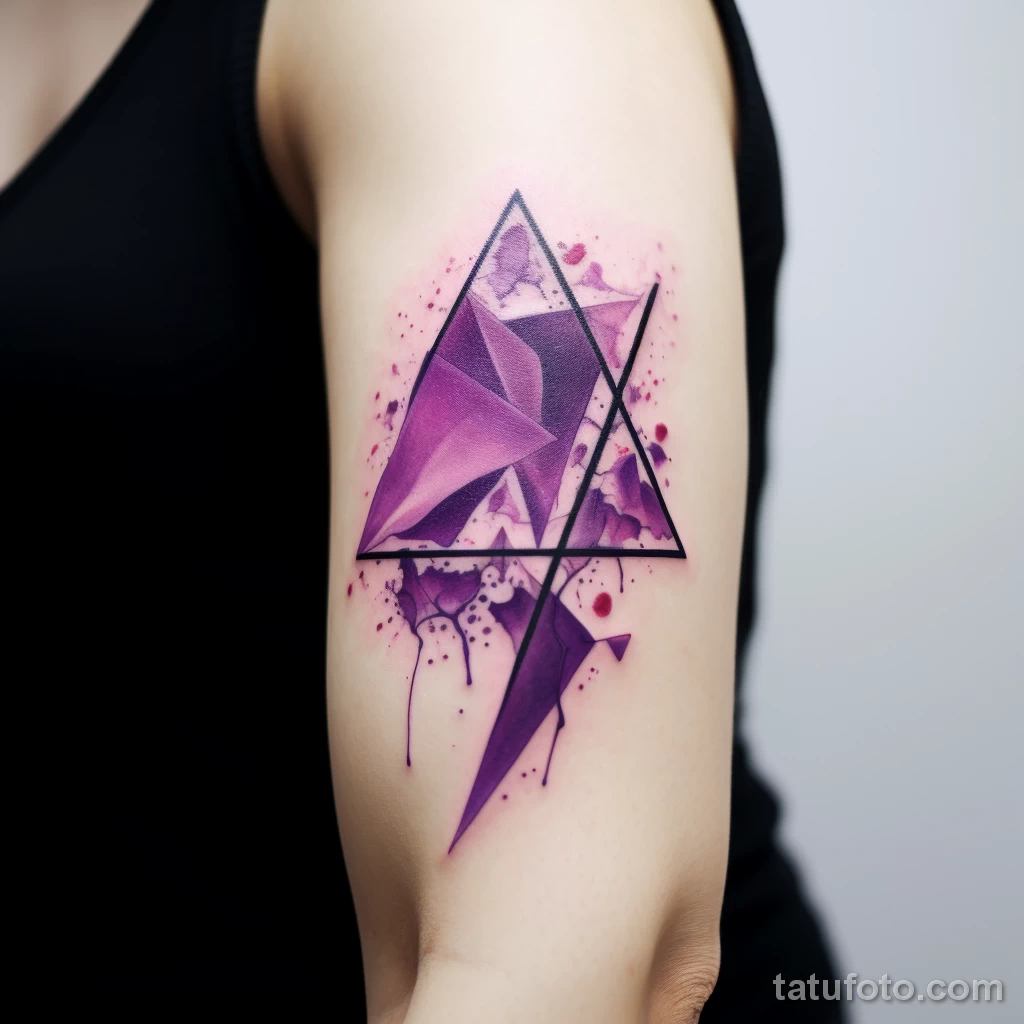 Violet triangle idea of tattoos about HIV stylize b de af ccccedffc 231123 tatufoto.com