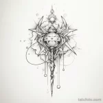 Virus and syringe beautiful sketch for tattoo on a w eecf fd f db fbacb _1_2 231123 tatufoto.com