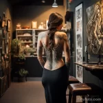 Woman with elegant tattoos on her shoulder and back f de fc afe 231123 tatufoto.com