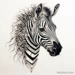 Zebra Beautiful drawing of a tattoo on the human eb f fc aaf ecfdef _1 221123 tatufoto.com