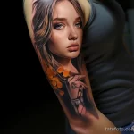 beautiful girl with beautiful realistic tattoos on her body shows what UV tattoos are 5 10112023 tatufoto.com 15