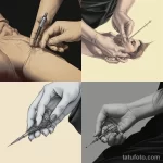 illustration of ink being inserted under a person's skin with a needle during the tattooing process 1 09112023 tatufoto.com 103