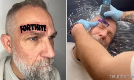 53-летний отец сделал тату fortnite на лице