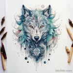 Фото пример рисунка акварельной татуировки ИДЕЯ ТАТУ 201123 tatufoto.com 055