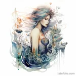 Фото пример рисунка акварельной татуировки ИДЕЯ ТАТУ 201123 tatufoto.com 086
