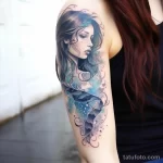 Фото пример рисунка акварельной татуировки ИДЕЯ ТАТУ 201123 tatufoto.com 099