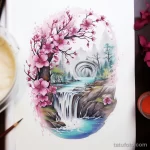 Фото пример рисунка акварельной татуировки ИДЕЯ ТАТУ 201123 tatufoto.com 106