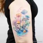 Фото пример рисунка акварельной татуировки ИДЕЯ ТАТУ 201123 tatufoto.com 173
