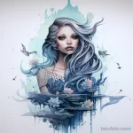Фото пример рисунка акварельной татуировки ИДЕЯ ТАТУ 201123 tatufoto.com 216