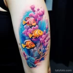 Фото пример рисунка акварельной татуировки ИДЕЯ ТАТУ 201123 tatufoto.com 226