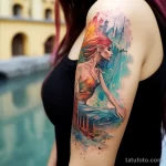 Фото пример рисунка акварельной татуировки ИДЕЯ ТАТУ 201123 tatufoto.com 341