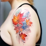Фото пример рисунка акварельной татуировки ИДЕЯ ТАТУ 201123 tatufoto.com 423