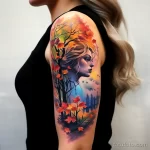 Фото пример рисунка акварельной татуировки ИДЕЯ ТАТУ 201123 tatufoto.com 462