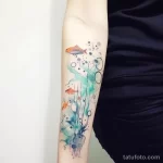 Фото пример рисунка акварельной татуировки ИДЕЯ ТАТУ 201123 tatufoto.com 616