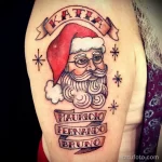 Фото пример рисунка татуировки Санта Клаус или Дед Мороз 13.11.2023 tatufoto.com 03