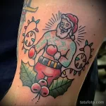 Фото пример рисунка татуировки Санта Клаус или Дед Мороз 13.11.2023 tatufoto.com 07